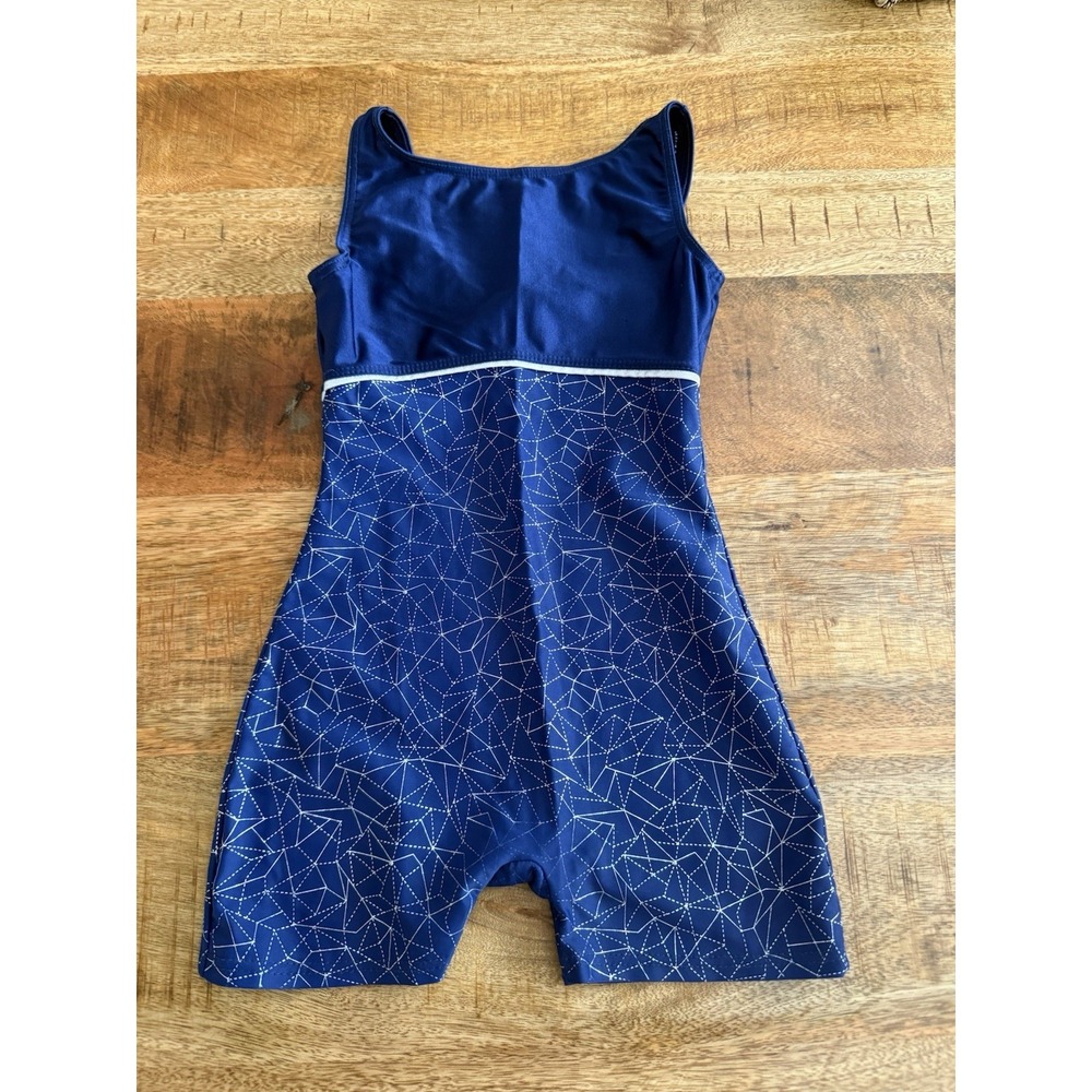 Mondor Gymnastics Unitard Girls 6-7 Geometric Sleeveless Dance Leotard Shorts